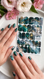 Emerald Agate Manicure Wraps — Grey Marble | mw-036 - UASLIDER