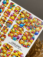 Emoji Pedicure Wraps — Colorful Smiley Face Pattern | pw-339 - UASLIDER