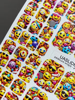 Emoji Pedicure Wraps — Colorful Smiley Face Pattern | pw-339 - UASLIDER