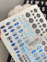 Evil Eye Nail Decals — Blue Nazar, Lace Borders & Ornaments | MC-065 - UASLIDER