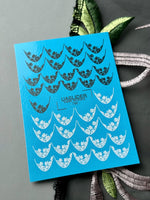 Floral Lace Nail Decals — Black & White Lace French Tips | 788 - UASLIDER