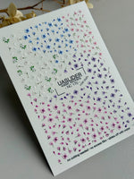 Floral Nail Decals — Blue, White, Purple & Pink Mixed Wildflowers | NC-170 - UASLIDER