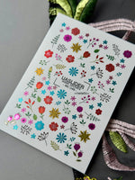Floral Nail Decals — Metallic Wildflowers & Branches | MC-046 - UASLIDER