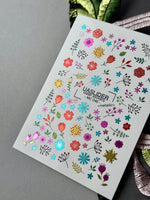 Floral Nail Decals — Metallic Wildflowers & Branches | MC-046 - UASLIDER
