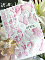 Floral Pedicure Nail Wraps — Soft Pink Petal Swirl Design | PW-004 - UASLIDER