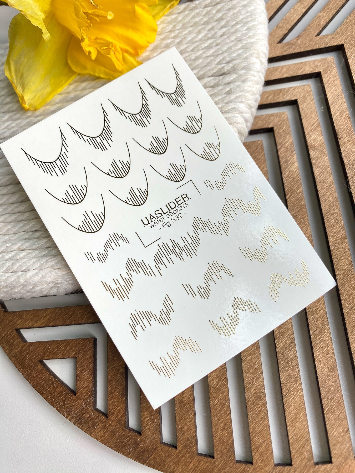 French Tip Nail Decals — Gold Foil Line - Fill Smile Line | Fg - 332 - UASLIDER