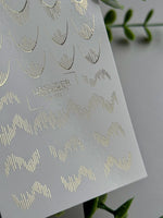French Tip Nail Decals — Gold Foil Line - Fill Smile Line | Fg - 332 - UASLIDER