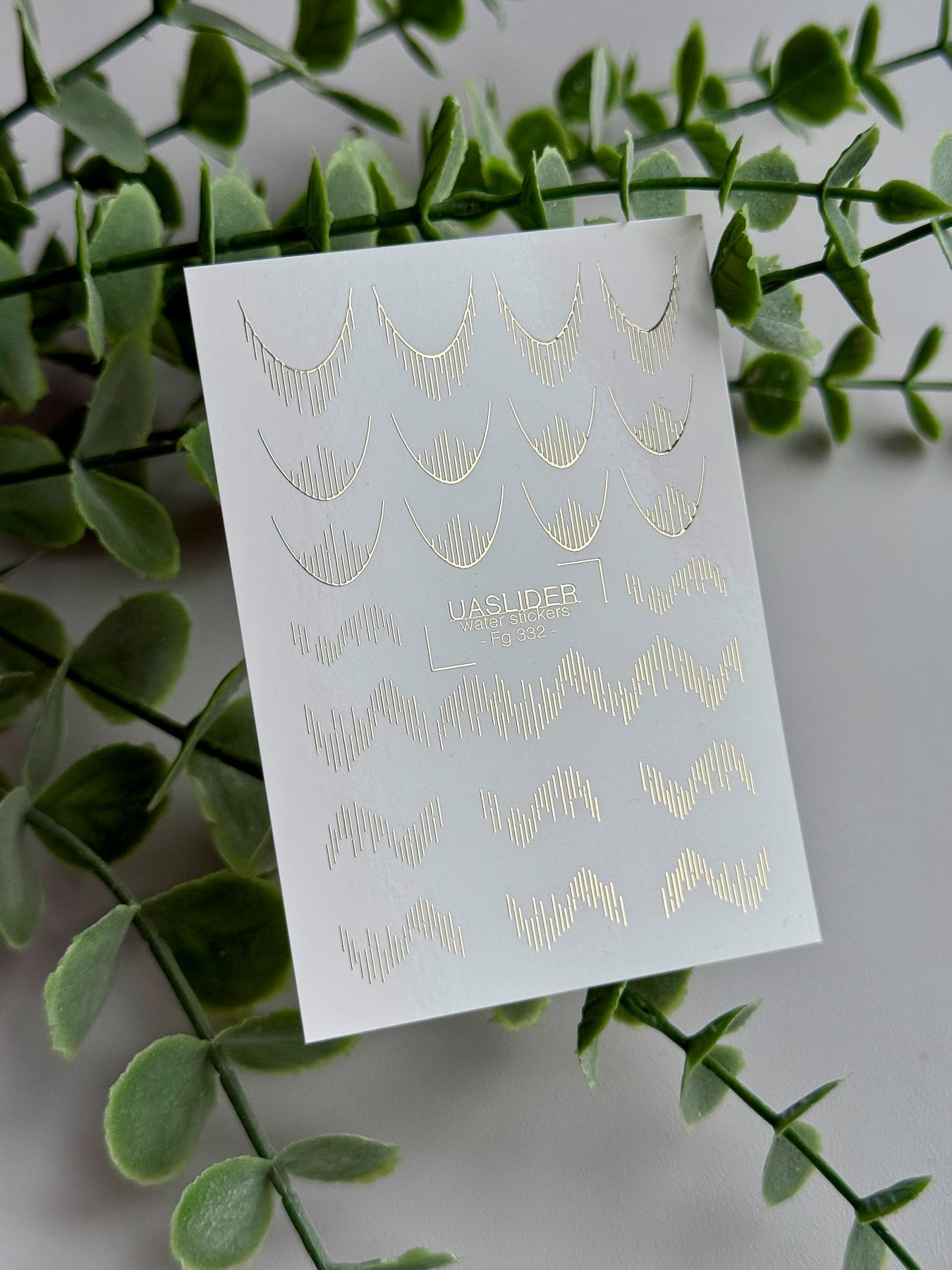 French Tip Nail Decals — Gold Foil Line - Fill Smile Line | Fg - 332 - UASLIDER