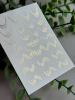 French Tip Nail Decals — Gold Foil Line - Fill Smile Line | Fg - 332 - UASLIDER