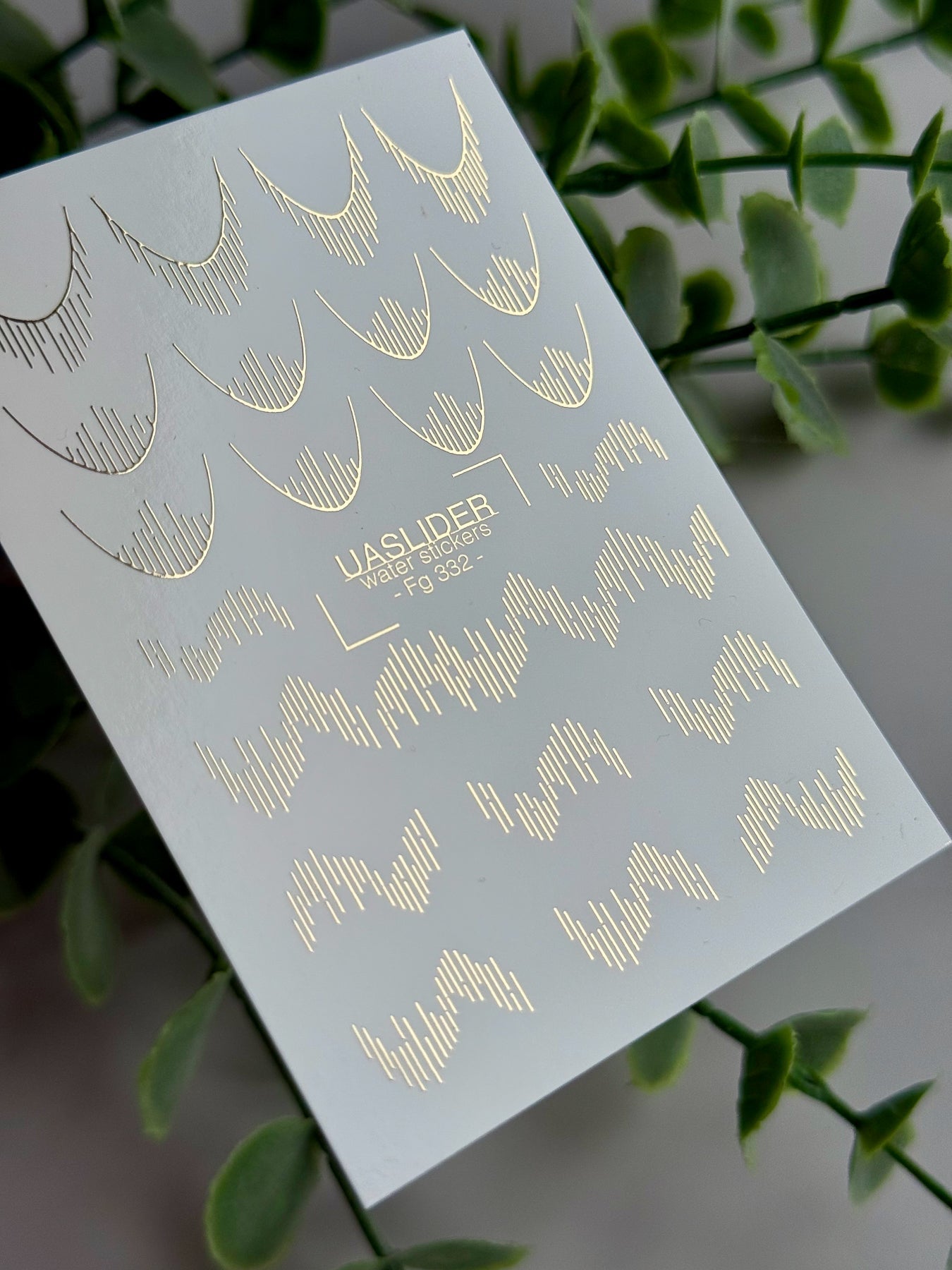 French Tip Nail Decals — Gold Foil Line - Fill Smile Line | Fg - 332 - UASLIDER