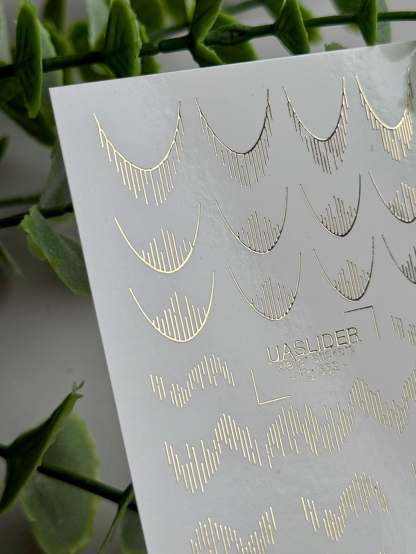 French Tip Nail Decals — Gold Foil Line - Fill Smile Line | Fg - 332 - UASLIDER
