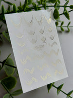 French Tip Nail Decals — Gold Foil Line - Fill Smile Line | Fg - 332 - UASLIDER