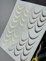 French Tip Nail Decals — Gold Foil Sharp Smile Line | Fg - 270 - UASLIDER