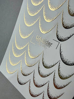 French Tip Nail Decals — Gold Foil Sharp Smile Line | Fg - 270 - UASLIDER