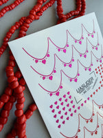 French Tip Nail Decals — Metallic Pink Red Heart Dot French | MC-031 - UASLIDER