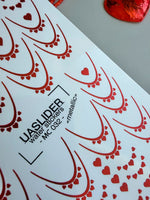 French Tip Nail Decals — Metallic Red Heart French All Red | MC-032 - UASLIDER