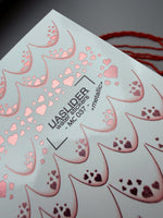 French Tip Nail Decals — Metallic Rose Gold Heart Fill French | MC-037 - UASLIDER