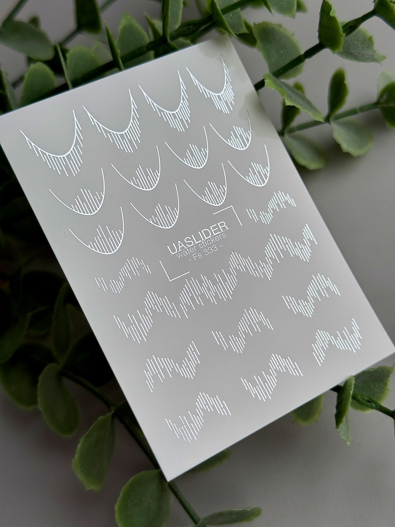 French Tip Nail Decals — Silver Foil Line - Fill Smile Line | Fs - 333 - UASLIDER