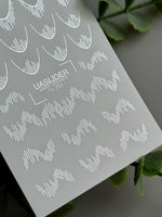 French Tip Nail Decals — Silver Foil Line - Fill Smile Line | Fs - 333 - UASLIDER