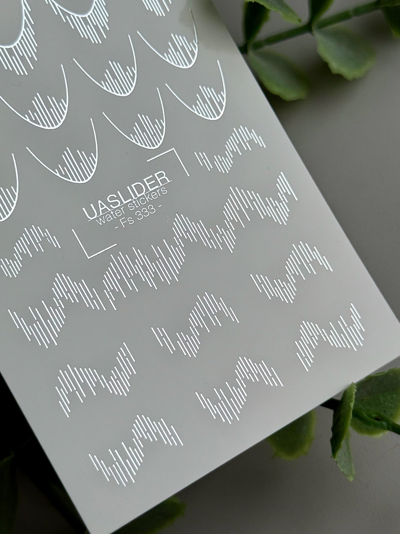 French Tip Nail Decals — Silver Foil Line - Fill Smile Line | Fs - 333 - UASLIDER