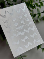 French Tip Nail Decals — Silver Foil Line - Fill Smile Line | Fs - 333 - UASLIDER