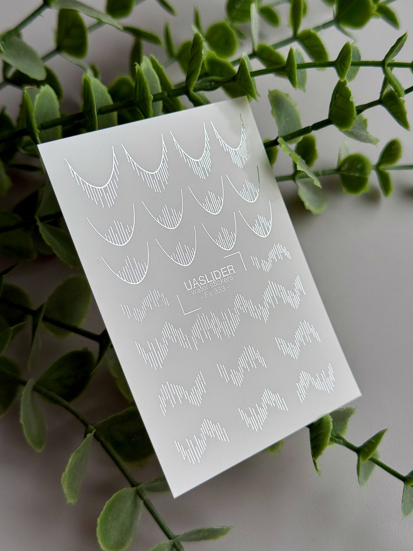 French Tip Nail Decals — Silver Foil Line - Fill Smile Line | Fs - 333 - UASLIDER