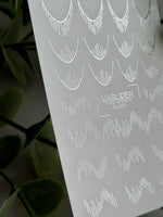 French Tip Nail Decals — Silver Foil Line - Fill Smile Line | Fs - 333 - UASLIDER