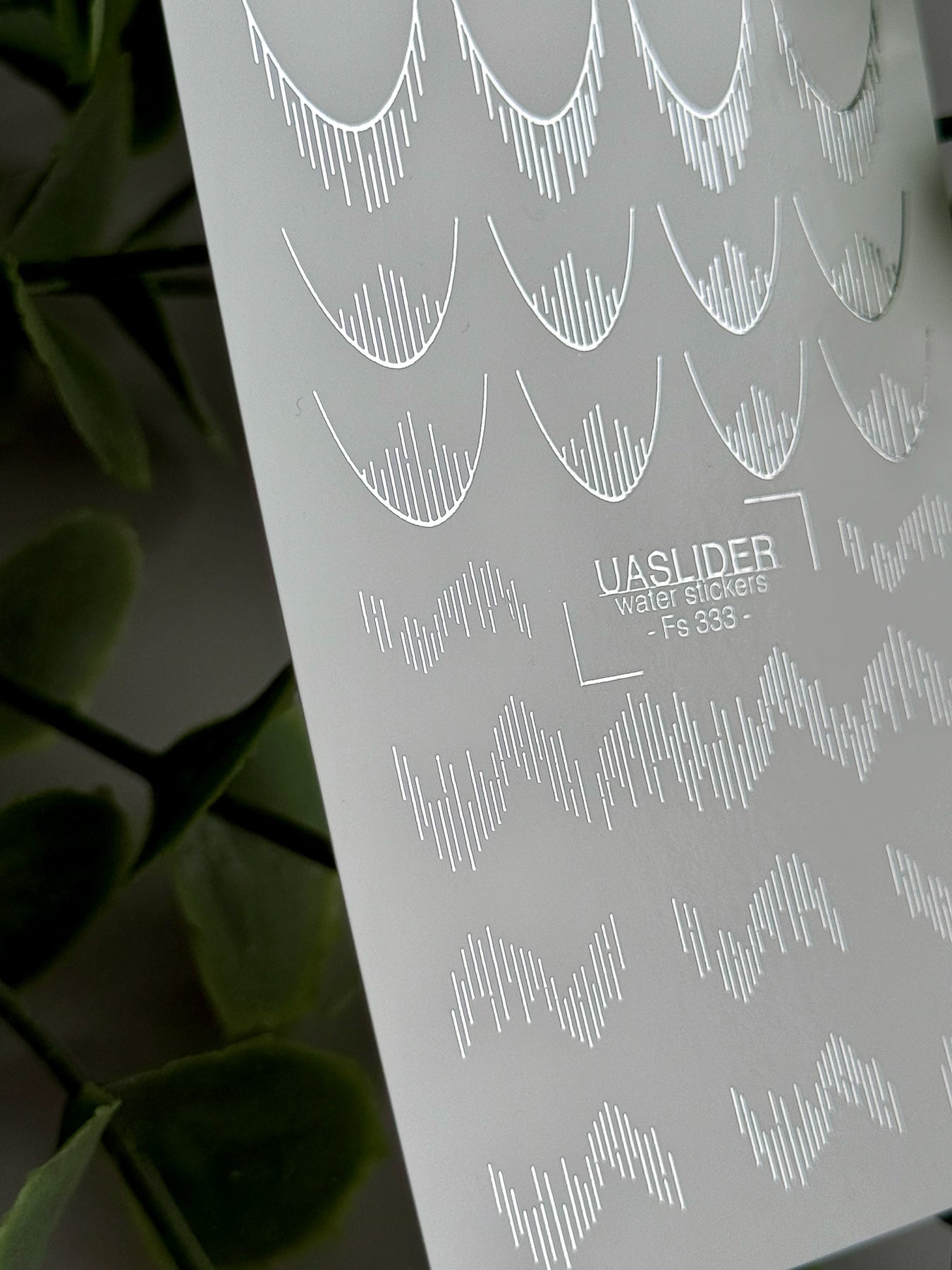 French Tip Nail Decals — Silver Foil Line - Fill Smile Line | Fs - 333 - UASLIDER