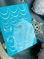 French Tip Nail Decals — Wave Scales & Silver Foil Stars | CF-762 - UASLIDER