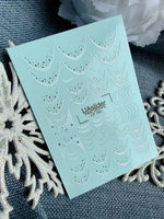 French Tip Nail Decals — Wave Scales & Silver Foil Stars | CF-762 - UASLIDER