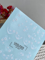 French Tip Nail Decals — White Daisy Flowers & Silver Foil | CF-847 - UASLIDER