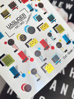 Geometric Nail Decals — Bauhaus Squares, Circles & Lines | MC-063 - UASLIDER