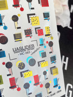 Geometric Nail Decals — Bauhaus Squares, Circles & Lines | MC-063 - UASLIDER