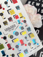 Geometric Nail Decals — Bauhaus Squares, Circles & Lines | MC-063 - UASLIDER