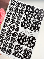 Ghost Pedicure Wraps — Black & White Halloween Print | pw-114 - UASLIDER