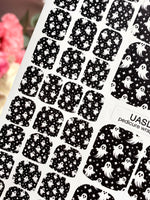Ghost Pedicure Wraps — Black & White Halloween Print | pw-114 - UASLIDER