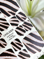 Glam Zebra Pedicure Nail Wraps — Black, Blush & Rose Gold Stripes | MWC-063 - UASLIDER