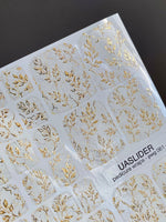 Gold Botanical Pedicure Nail Wraps — Delicate Branches | pwg-061 - UASLIDER