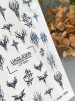 Gothic Nail Decals — Dark Tribal Crosses & Thorns | CF - 852 - UASLIDER