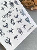 Gothic Nail Decals — Dark Tribal Crosses & Thorns | CF - 852 - UASLIDER