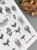 Gothic Nail Decals — Dark Tribal Crosses & Thorns | CF - 852 - UASLIDER