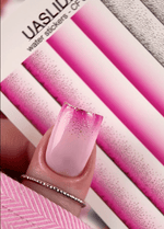 Gradient Nail Decals — Pink Ombre & Gold Foil Glitter Strips | CF - 625 - UASLIDER