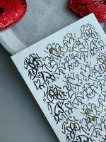 Graffiti Heart Nail Decals — Sketch Doodle with Gold Foil | CF - 808 - UASLIDER