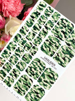 Green Camouflage Pedicure Nail Wraps — Camo Pattern | pw-322 - UASLIDER