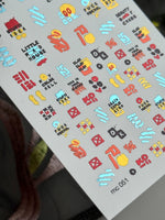 Grunge Text Nail Decals — Chaos Phrases & Abstract Art | MC-051 - UASLIDER