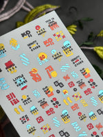 Grunge Text Nail Decals — Chaos Phrases & Abstract Art | MC-051 - UASLIDER