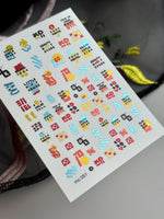 Grunge Text Nail Decals — Chaos Phrases & Abstract Art | MC-051 - UASLIDER