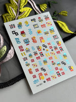 Grunge Text Nail Decals — Chaos Phrases & Abstract Art | MC-051 - UASLIDER
