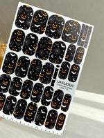 Halloween Bats & Pumpkins Manicure Wraps — Spiderwebs | mw-116 - UASLIDER