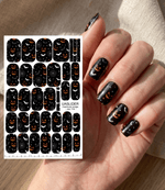 Halloween Bats & Pumpkins Manicure Wraps — Spiderwebs | mw-116 - UASLIDER